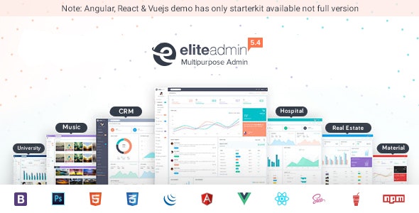 Elite Admin v5.2 - multifunctional Bootstrap 4 admin panel template
