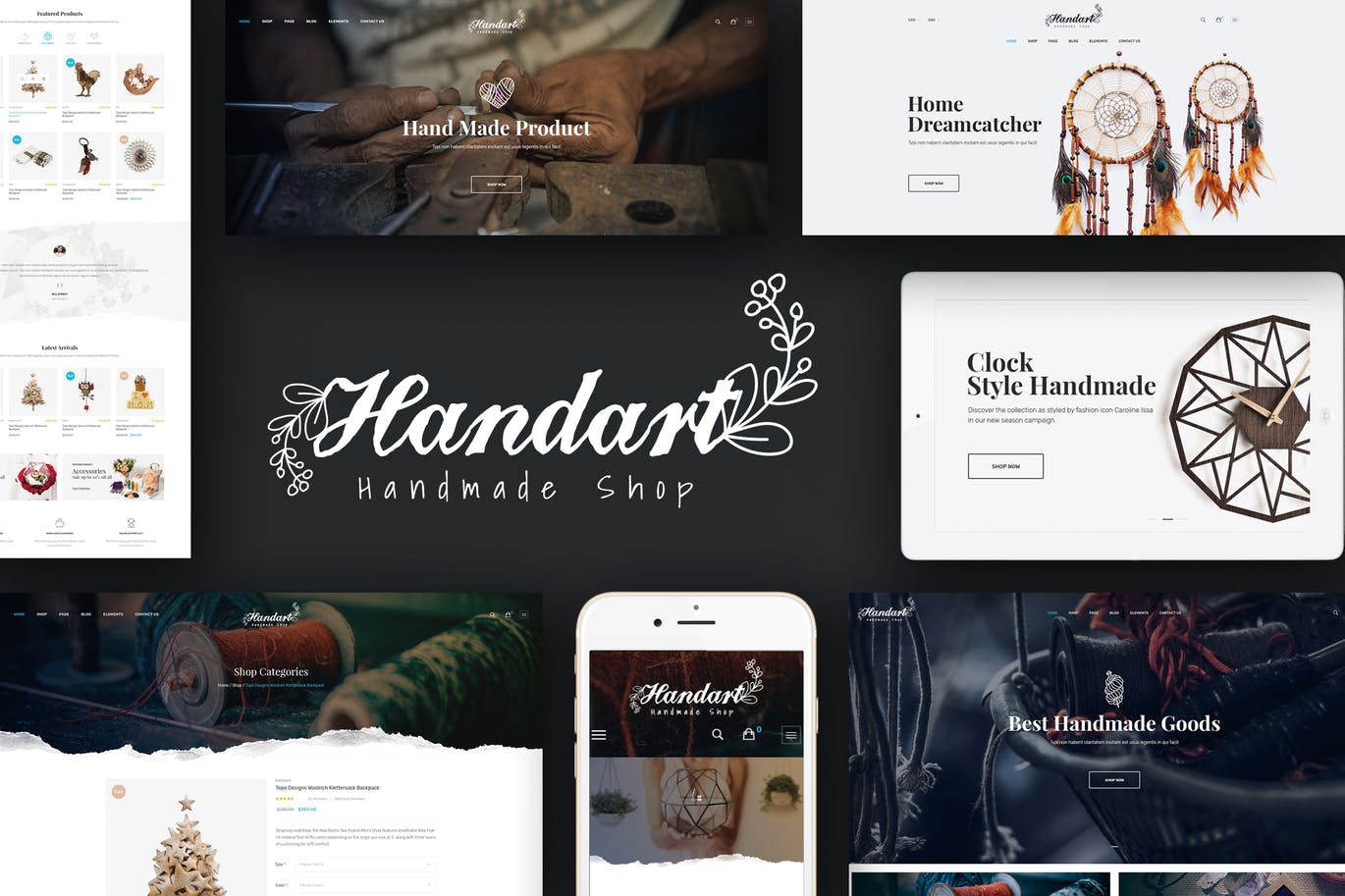 Handart Magento 2 theme offers you an online store to sell handmade products and other goods with innovative design and powerful features. Handart theme is responsive, retina ready and coming with +4 homepage layout styles that adapt to all your requirements. Cms blocks and banners come along with the theme, making it much easier to visualize your content and even insert ads on your page. If you plan on having a large collection of crafty products in your online store, Megamenu helps organize them. The Custom Slider homepage combines wonderfully with the other extensions, and the full-screen photo homepage is highlight of the theme. Show nice thumbnail image for each category with Tabs Category Slider. CSS3 animation effects and Bootstrap 3 work to make your advantage with nice effects. Manufacturer is shown in each product. Upload images when hover on a product and customers can see Add To Cart, Add To Compare, Add To Wishlist buttons. Handart is really a responsive magento theme suitable for you! Features & Extensions Responsive and retina ready 4 Different Layouts Flexible layout format comes with various styles. Mega Menu support Setup rows and columns Display static blocks contain texts below menu items Translation Blog module included AJAX Layered Navigation Clean, modern design can be used for any type of website Grid / List view Allow to display your items in either list or grid view Set Layout for each page Easy define column left or column right for each page in admin panel. Custom Banner Slider Tabs Category Slider Featured Category Featured Products Slider New Products Slider Bestseller Products Slider Mostviewed Products Slider Onsale Products Slider Random Products Slider Related Products Slider Upsell Products Slider Testimonials PSD included