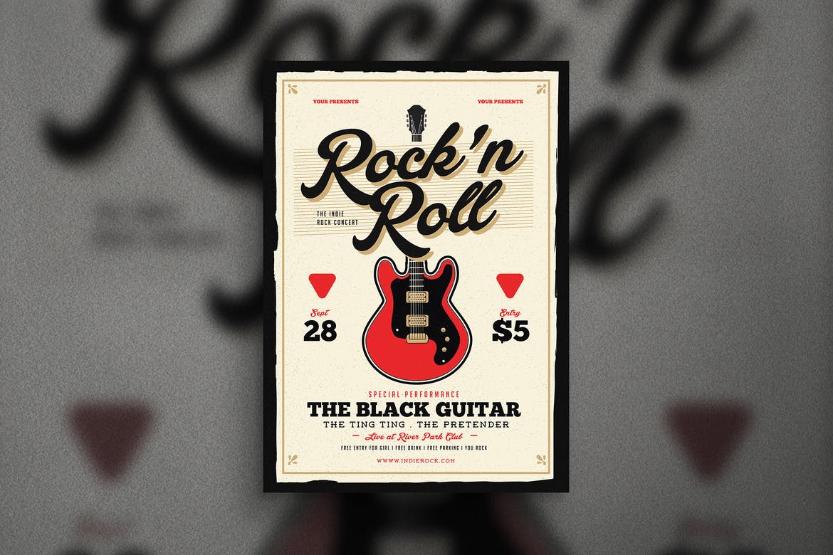 Rock n Roll Music Party Flyer