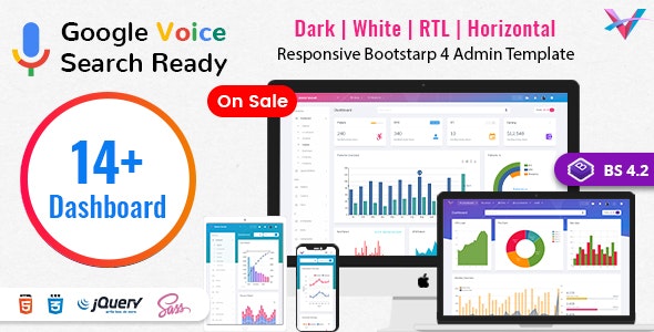 VoiceX v4.2.1 - Bootstrap admin panel template