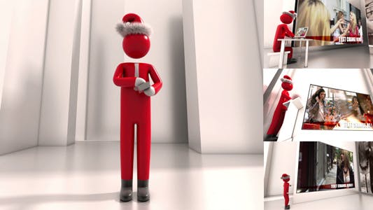 Christmas Greetings With Businessman