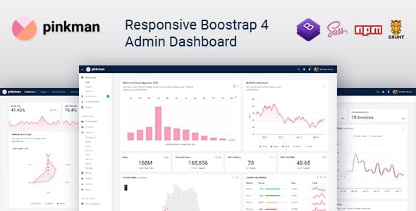 Pinkman v1.0 - Bootstrap 4 admin panel template