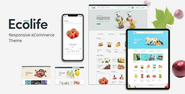 Ecolife - Organic, Food, Cosmetic & Multipurpose Prestashop Theme