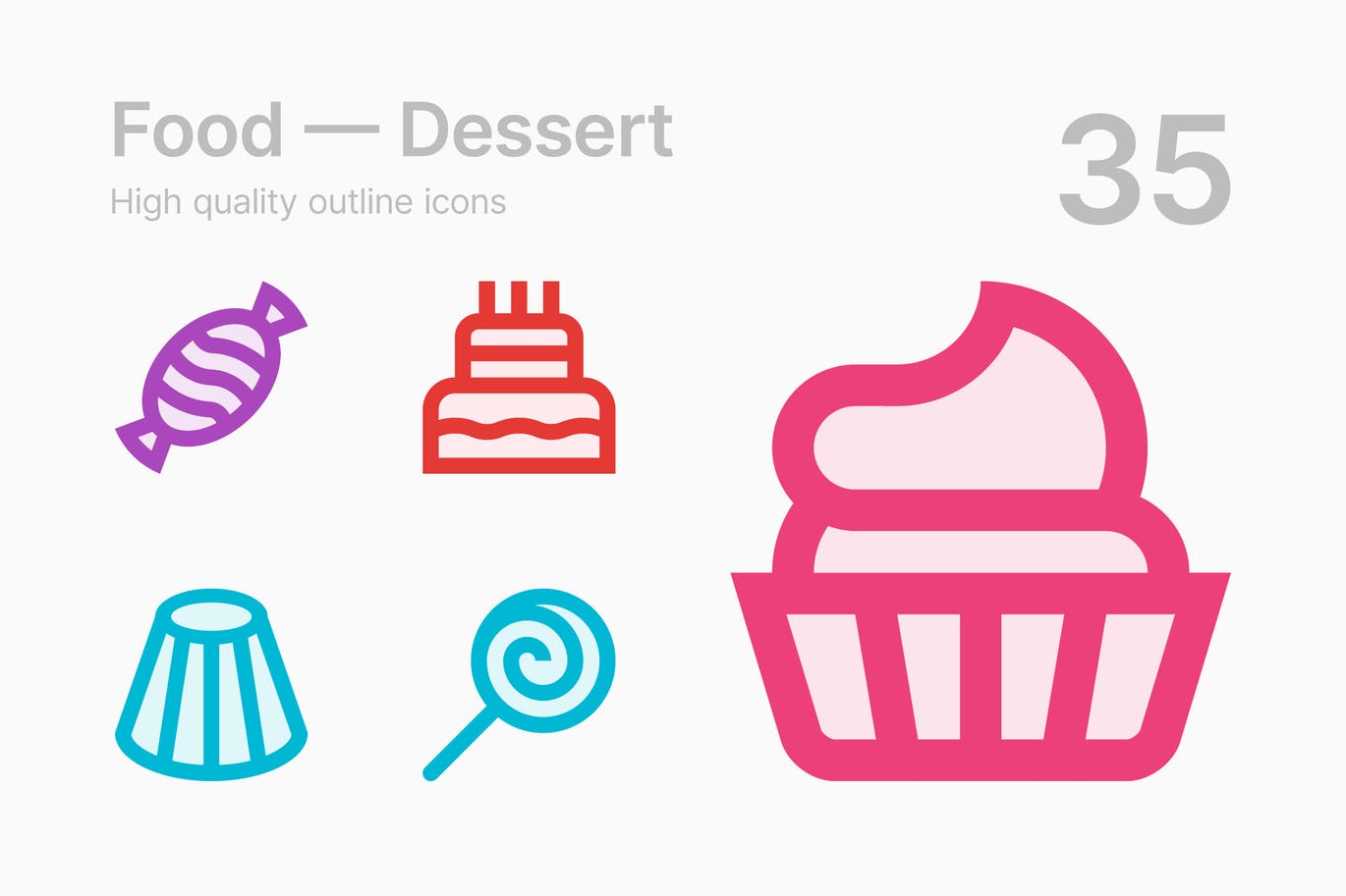 Food and desserts icons