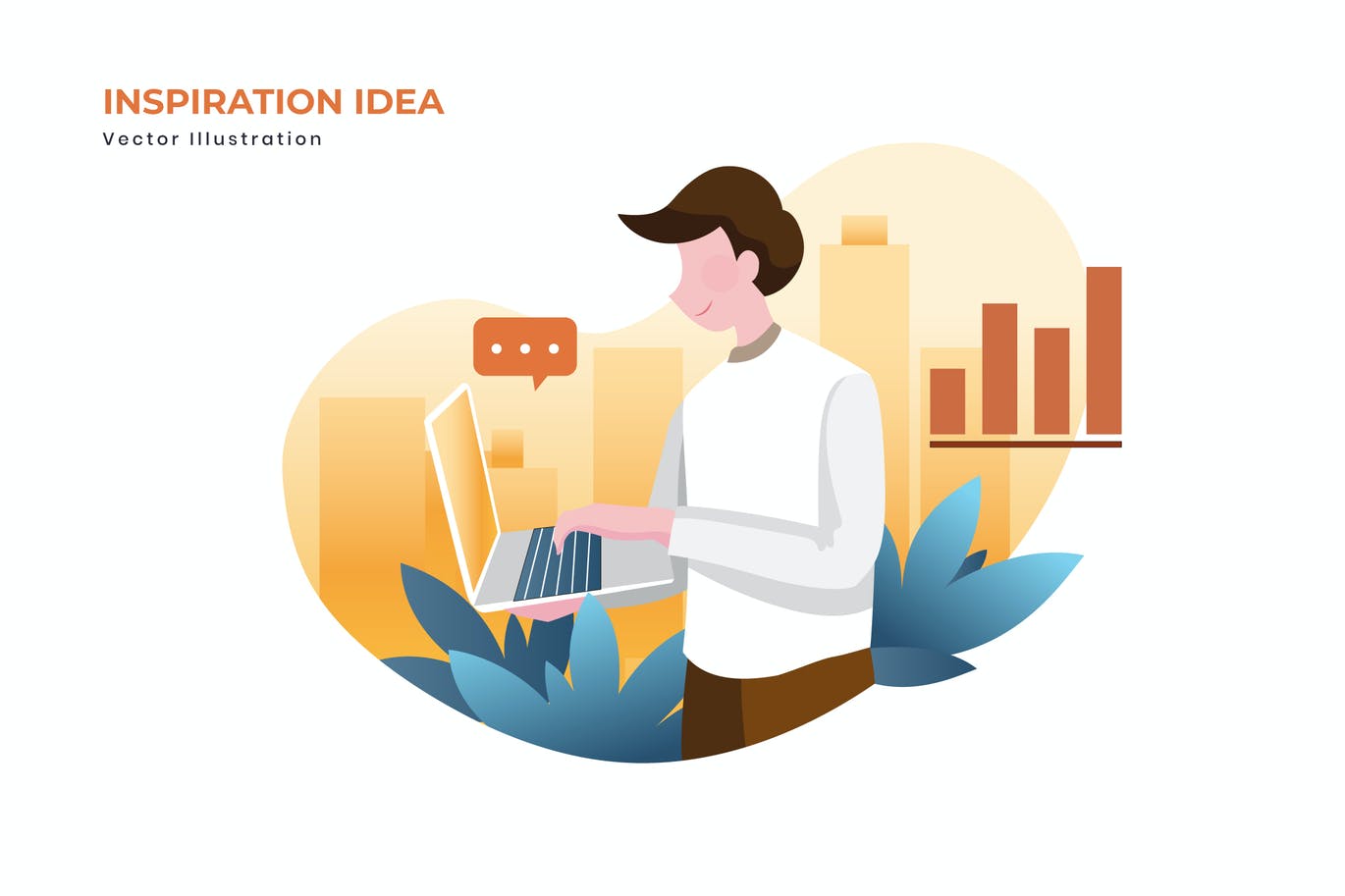 Inspiration idea vector illustration