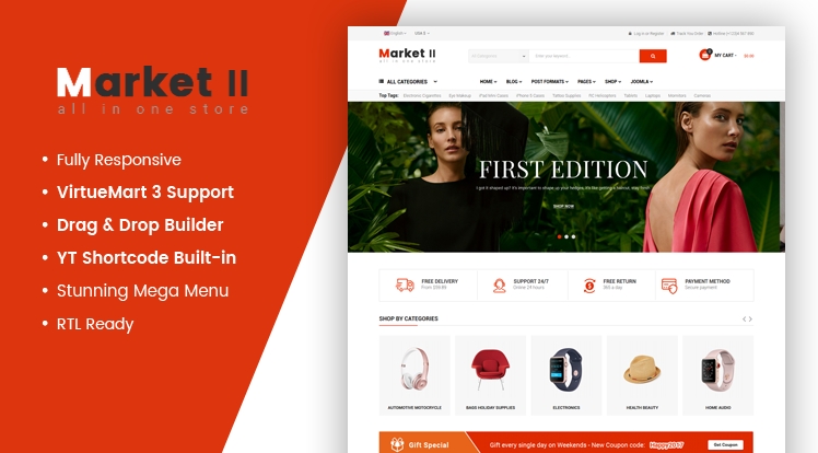 Joomla online store template