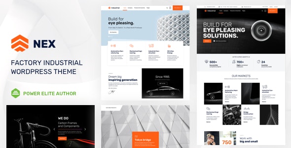 Nex v6 ​​NULLED - a template for industrial enterprises WordPress