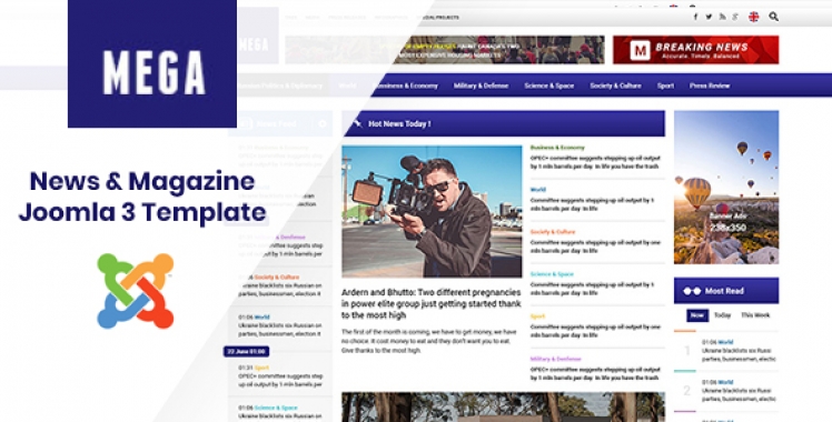 Professional Joomla News Template