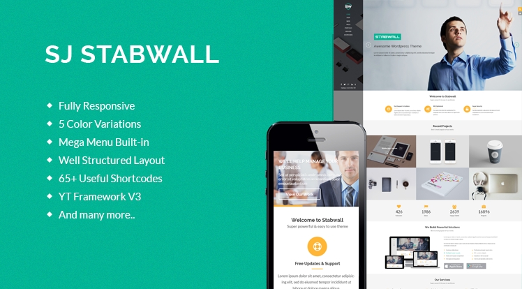 SJ Stabwall - Responsive Joomla Business Template