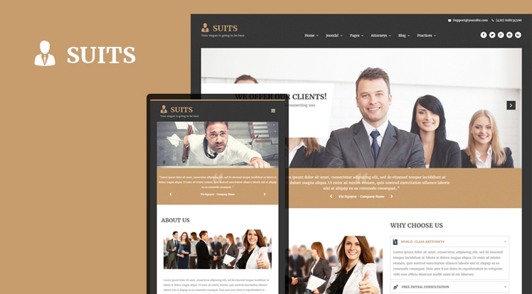 SJ Suits - template for lawyer and law firm Joomla
