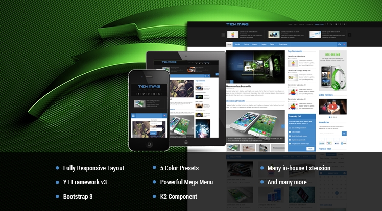SJ Tekmag - Responsive Joomla Hi-Tech Template