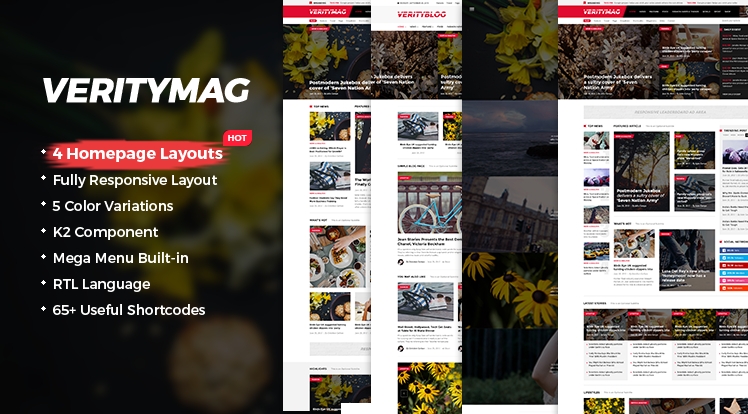 SJ VerityMag - Joomla Theme for News Portals
