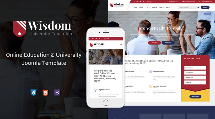 SJ Wisdom - Joomla Education Template