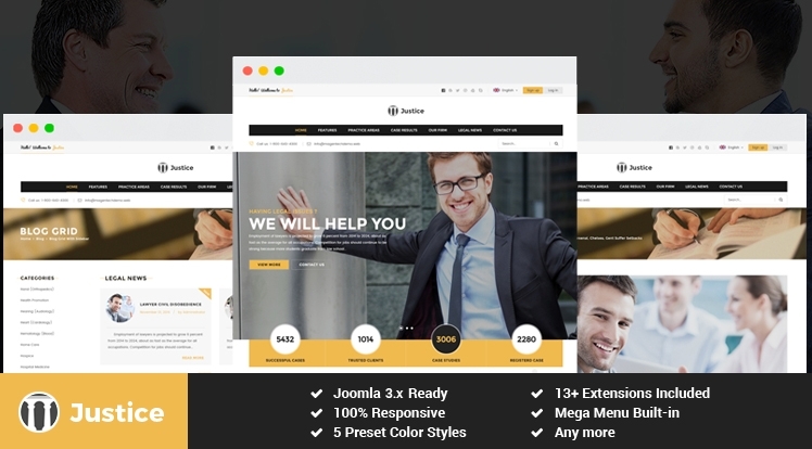 template for the law firm Joomla