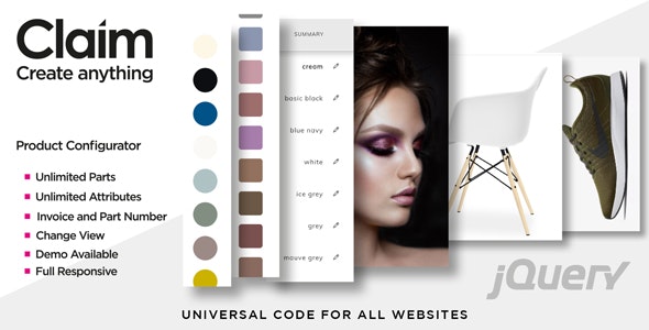 Claim - JQuery Multi-purpose Visual Product Configurator
