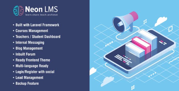 NeonLMS - earning Management System PHP Laravel Script