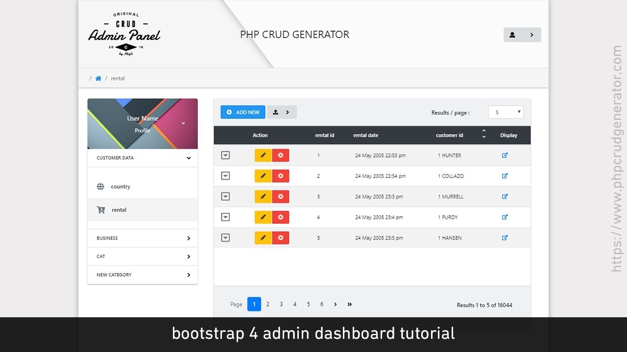 PHP CRUD Generator