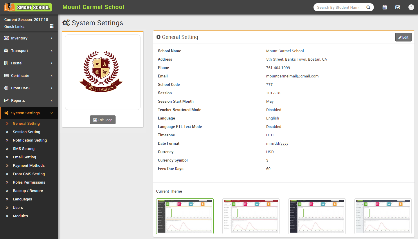 Smart School - School Management System