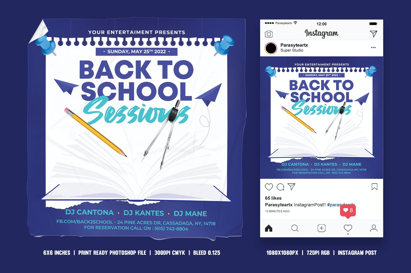 Back to School Square Flyer & Instagram Post 1