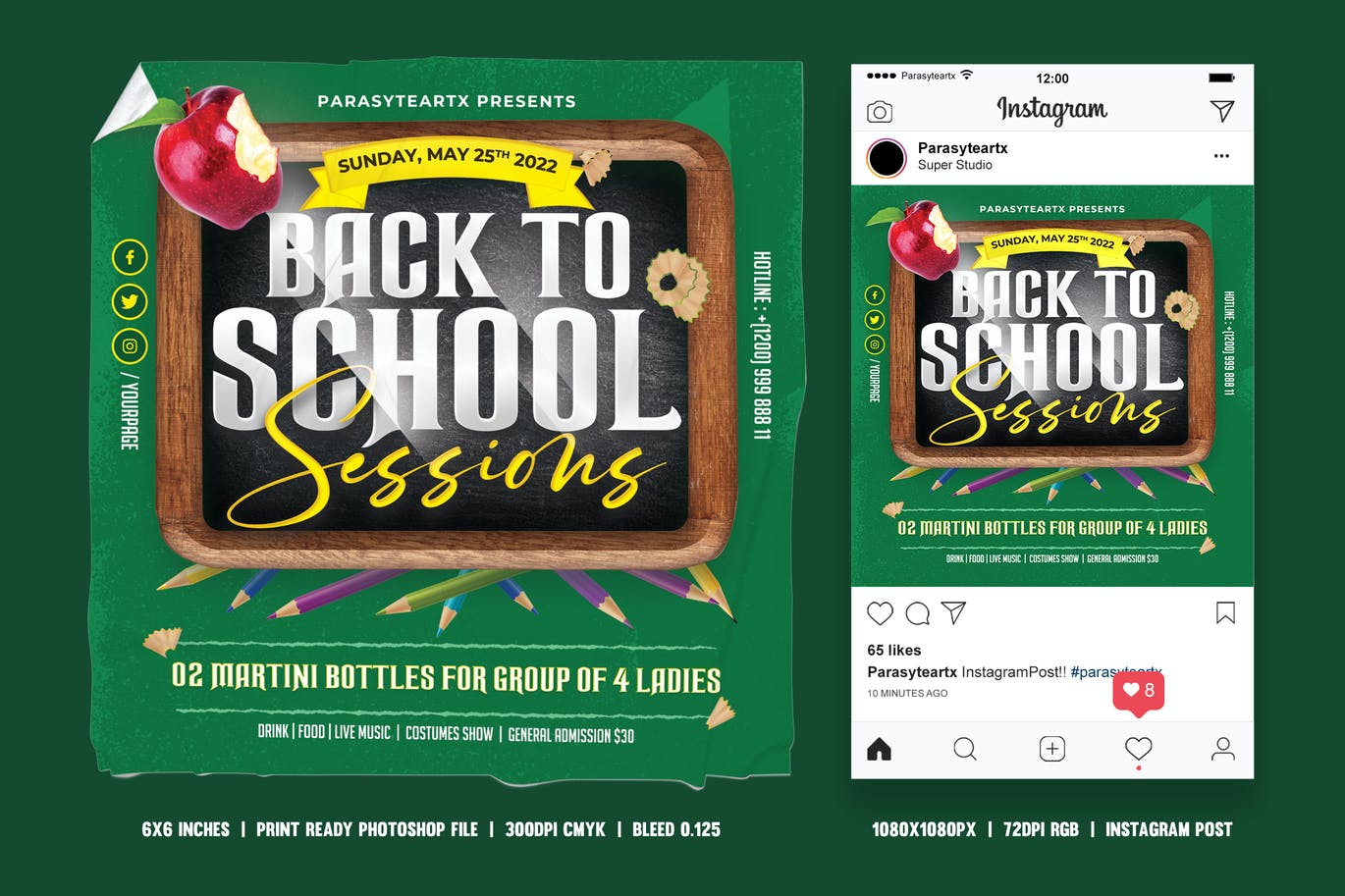 Back to School Square Flyer & Instagram Post