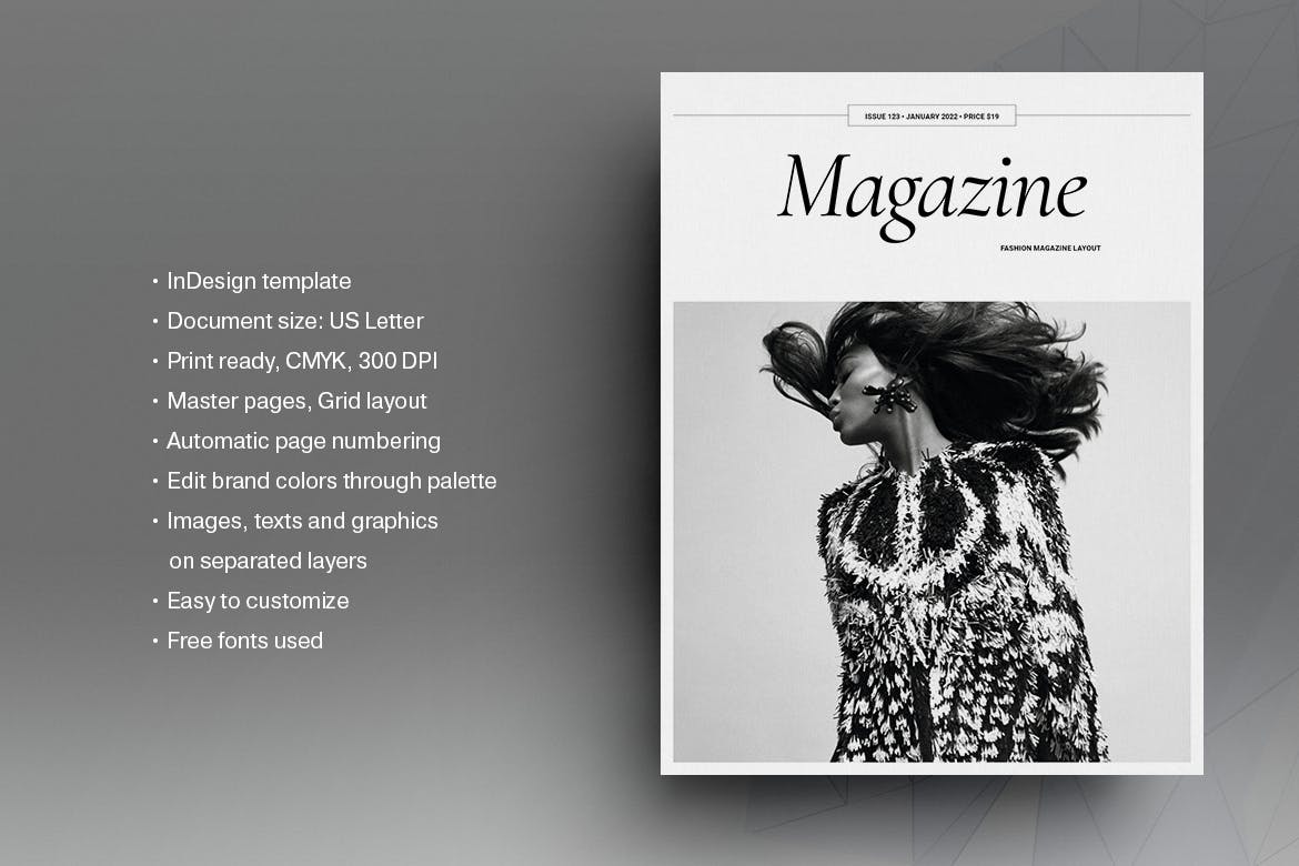 Black and White Fashion Magazine