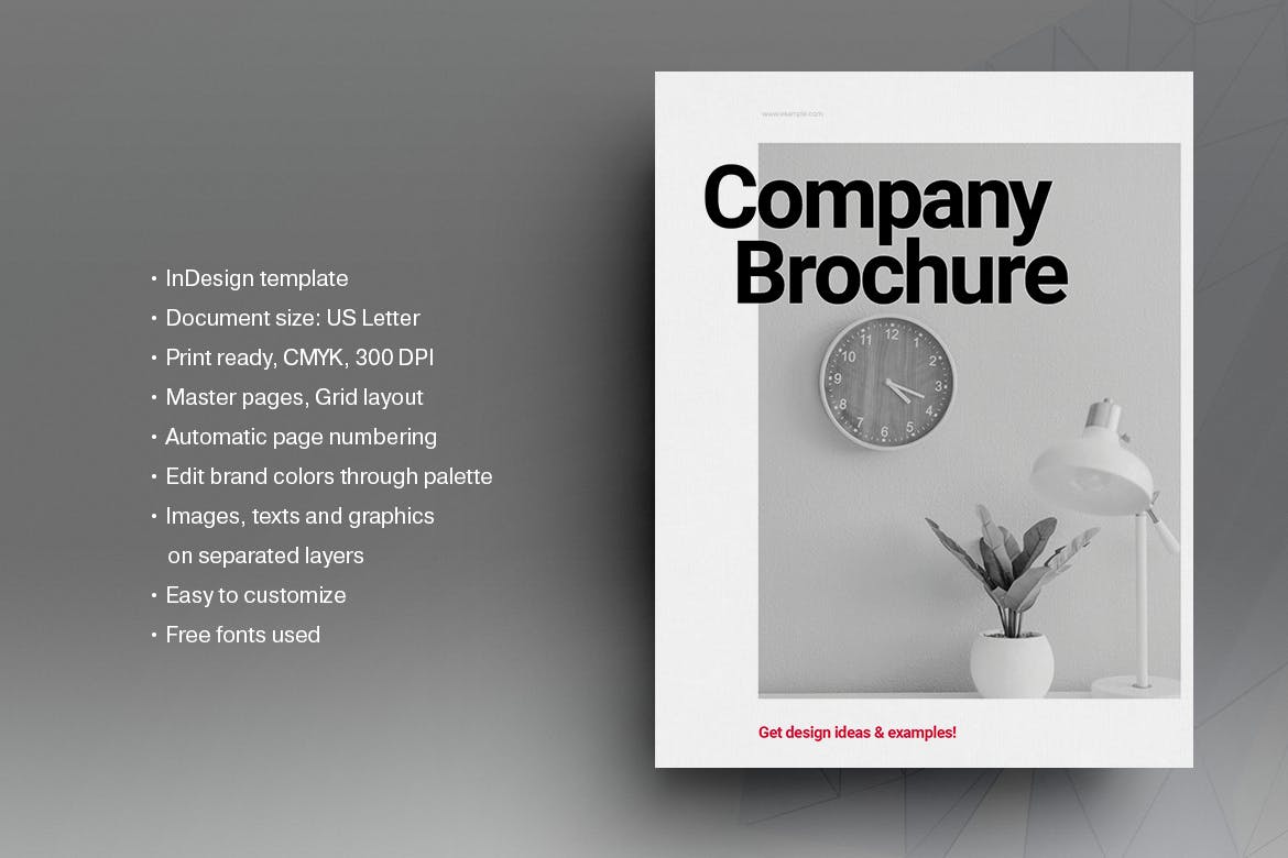 Black and White Modern Brochure