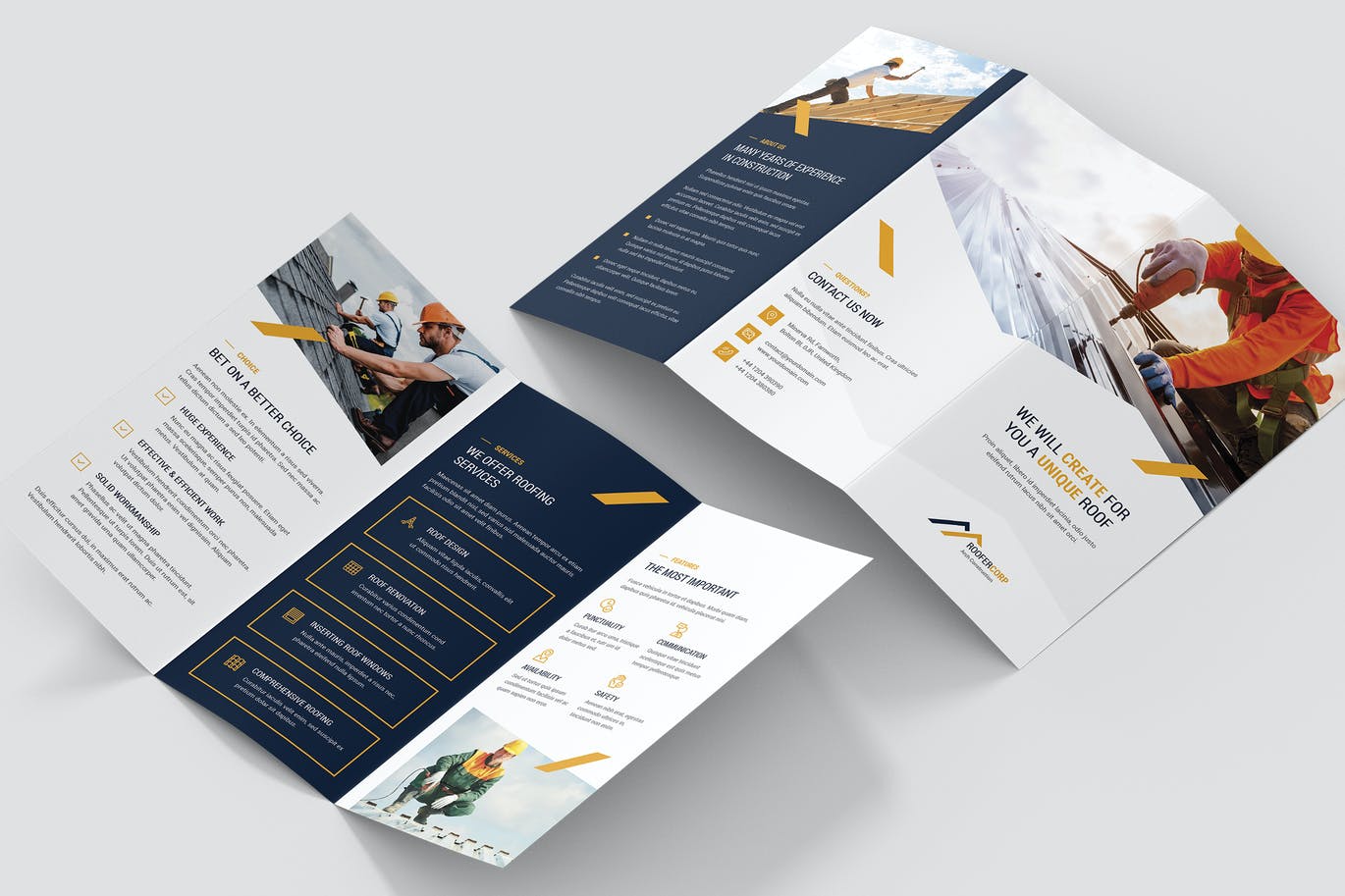 Brochure – Roofer Tri-Fold