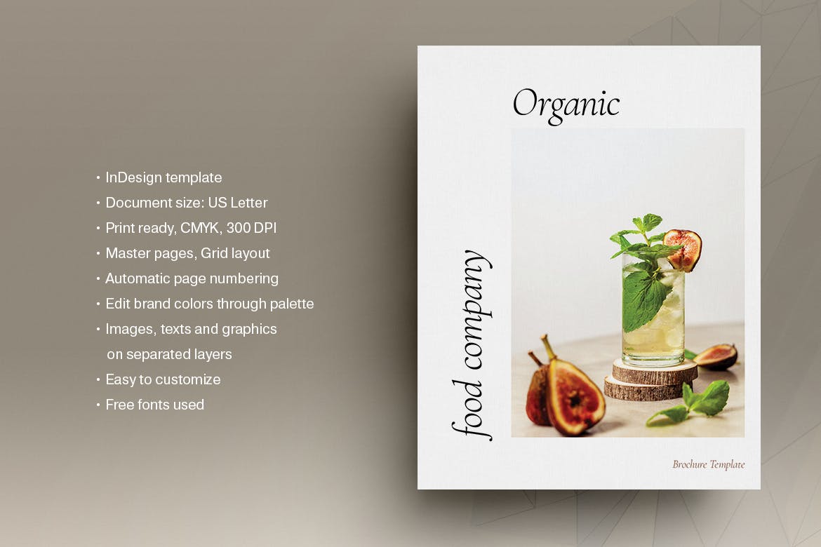 Organic Food Brochure Template