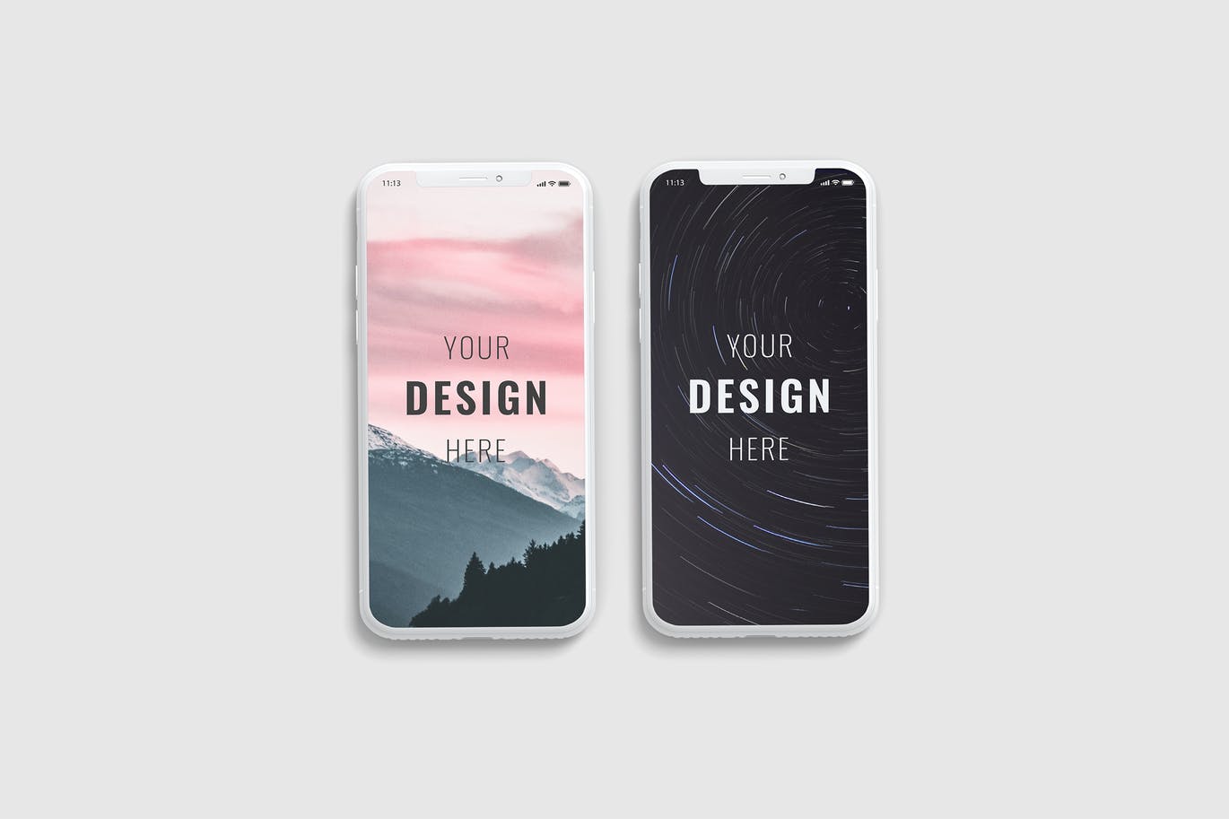 Phone Screen Mockup Top Angle View
