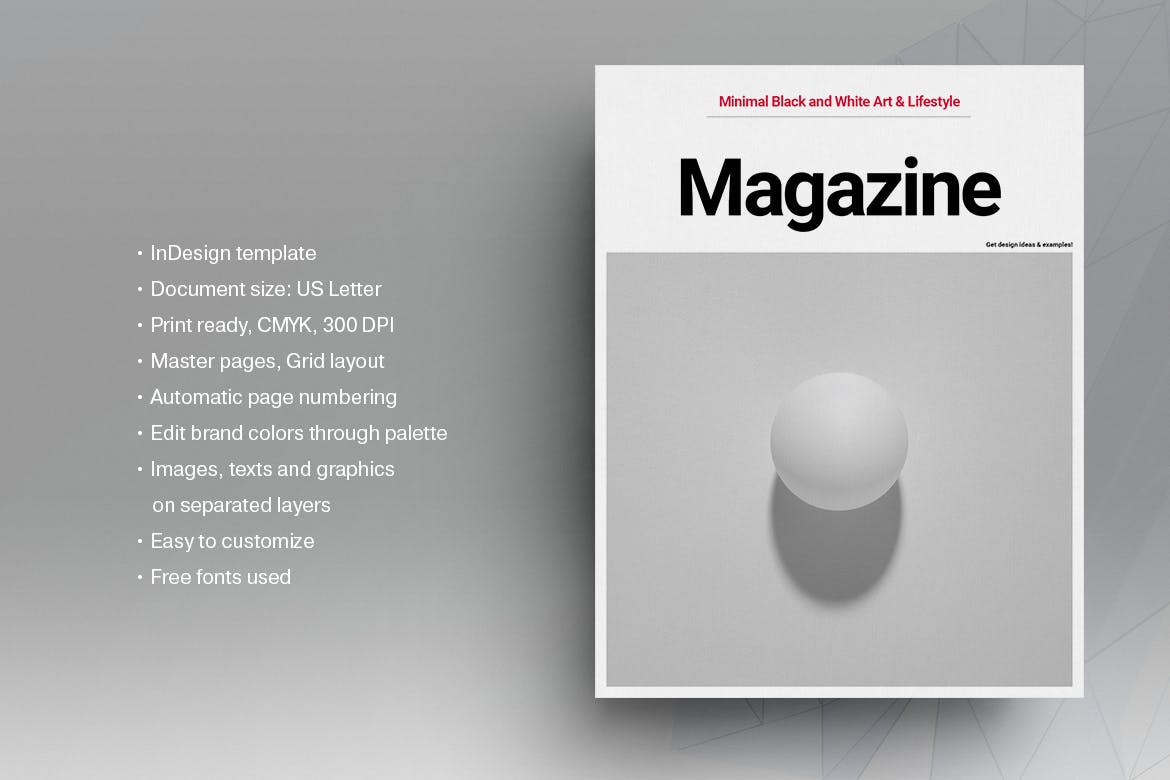 Red and Black Magazine Template