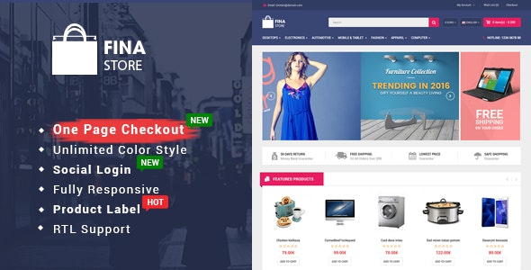 So Fina - Multipurpose OpenCart Template