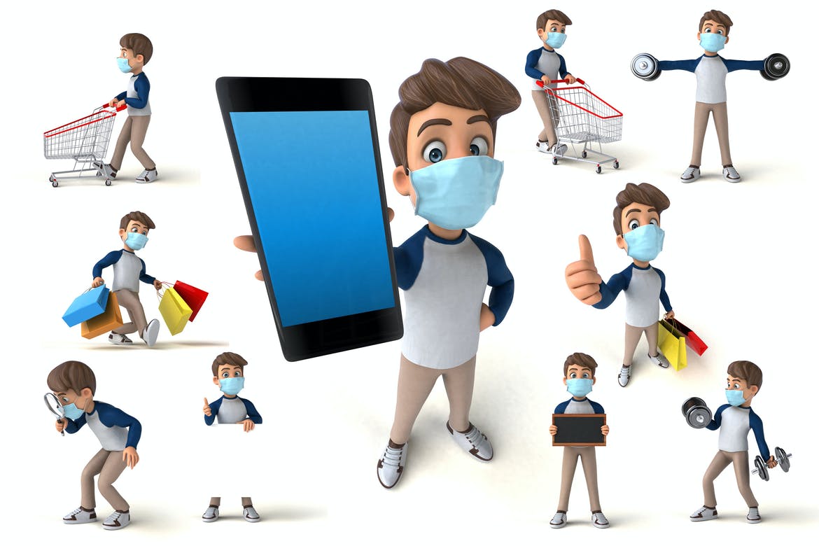 10 fun Kids with masks !