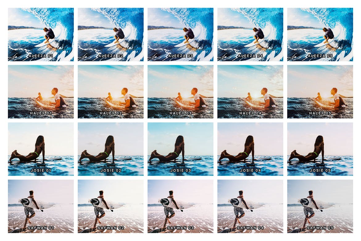 20 Surfer Lightroom Presets and LUTs