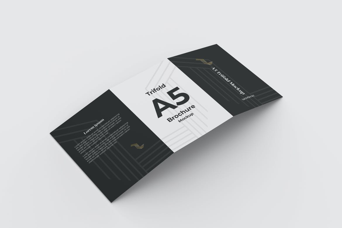 A5 Trifold Mockup V2