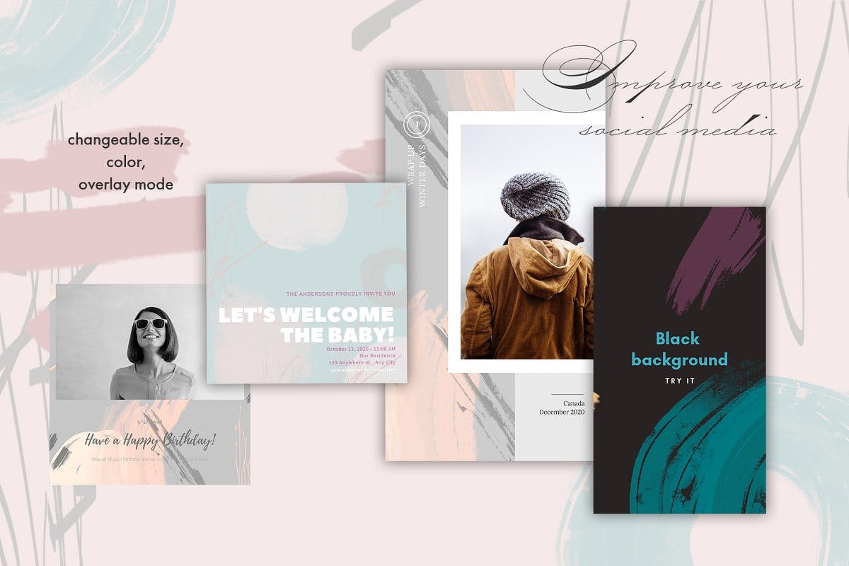 Abstract smears - PS Brushes