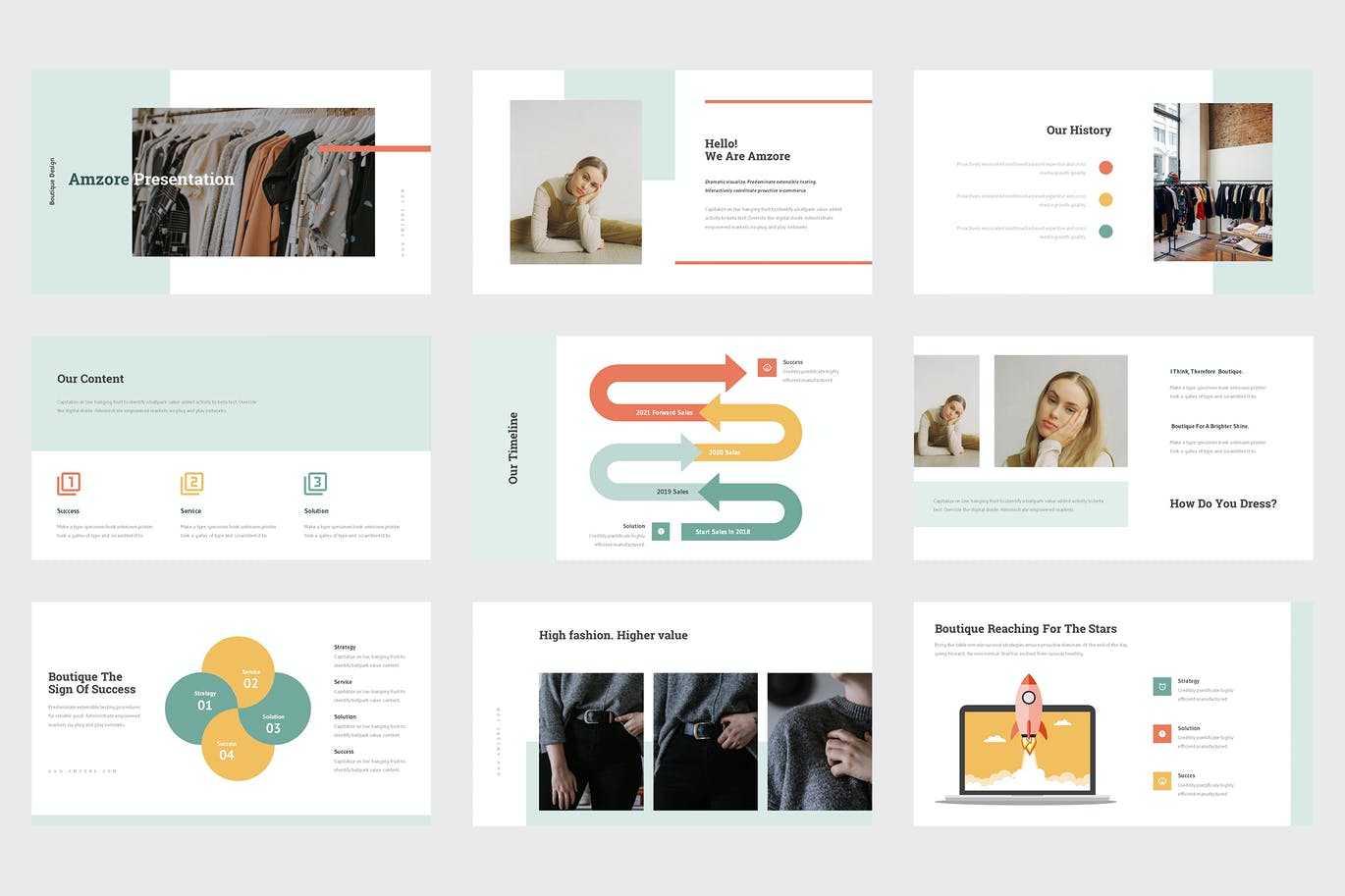 Amzore - Boutique Pitch Deck Google Slides