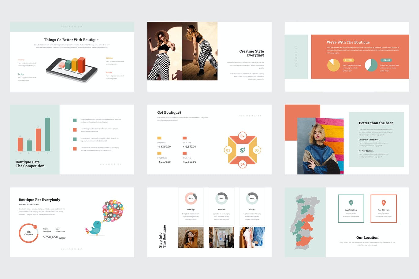 Amzore - Boutique Pitch Deck Powerpoint