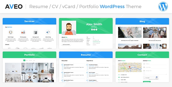 Aveo v1.2.1 - WP Business Card Website Template