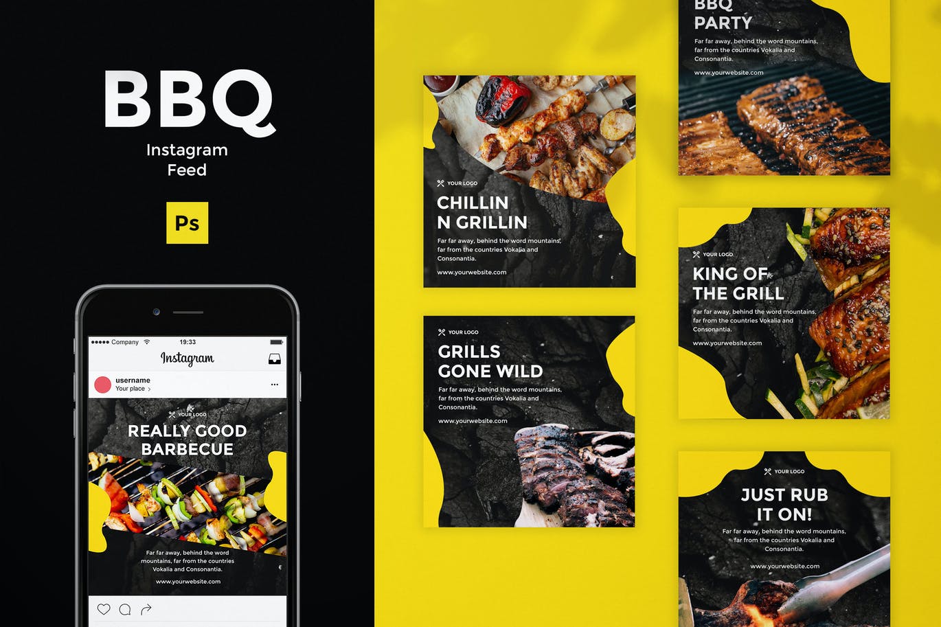 BBQ Instagram Feed Post Template