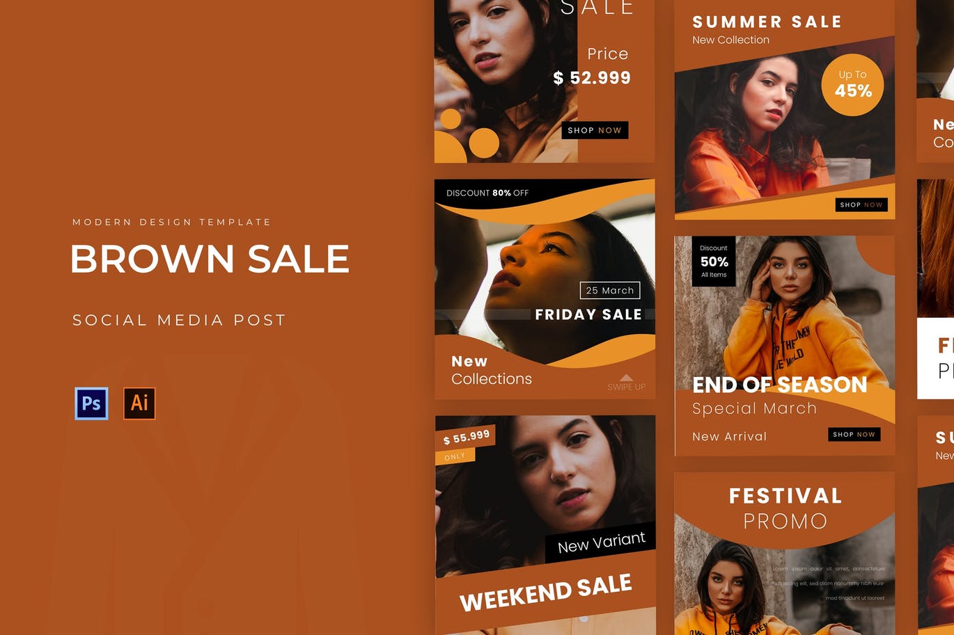 Brown Sale Instagram Post