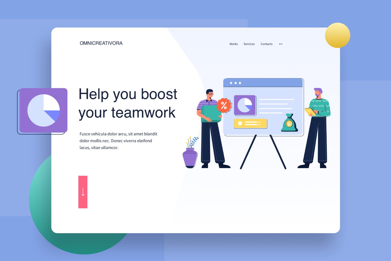 Business Invesment LandingPage Header Illustration