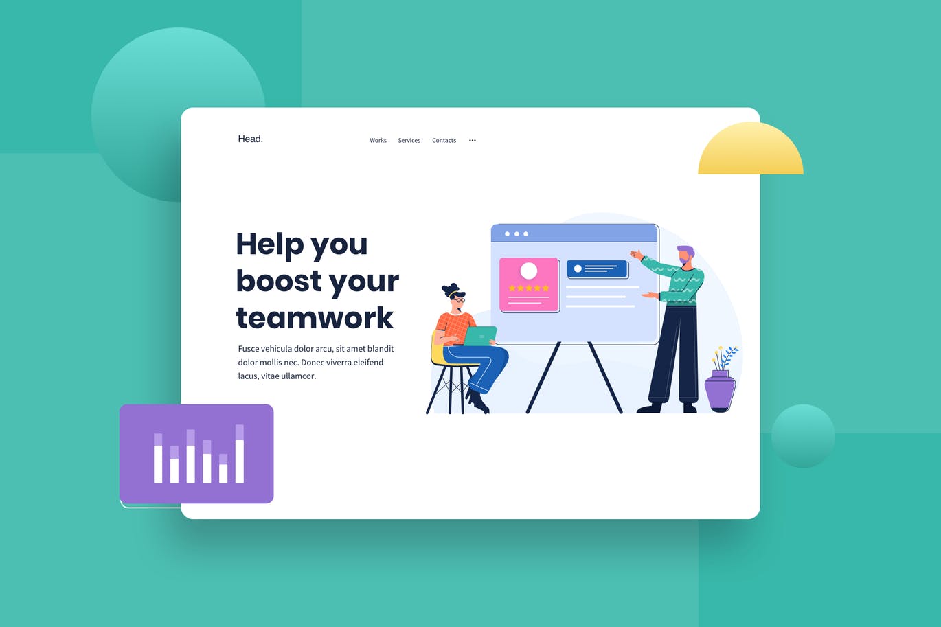Business Presentation Landingpage Illustration