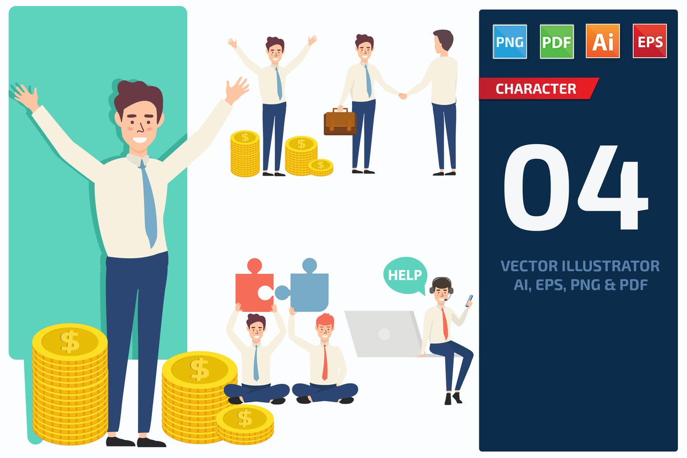 Businessman Character Set 5