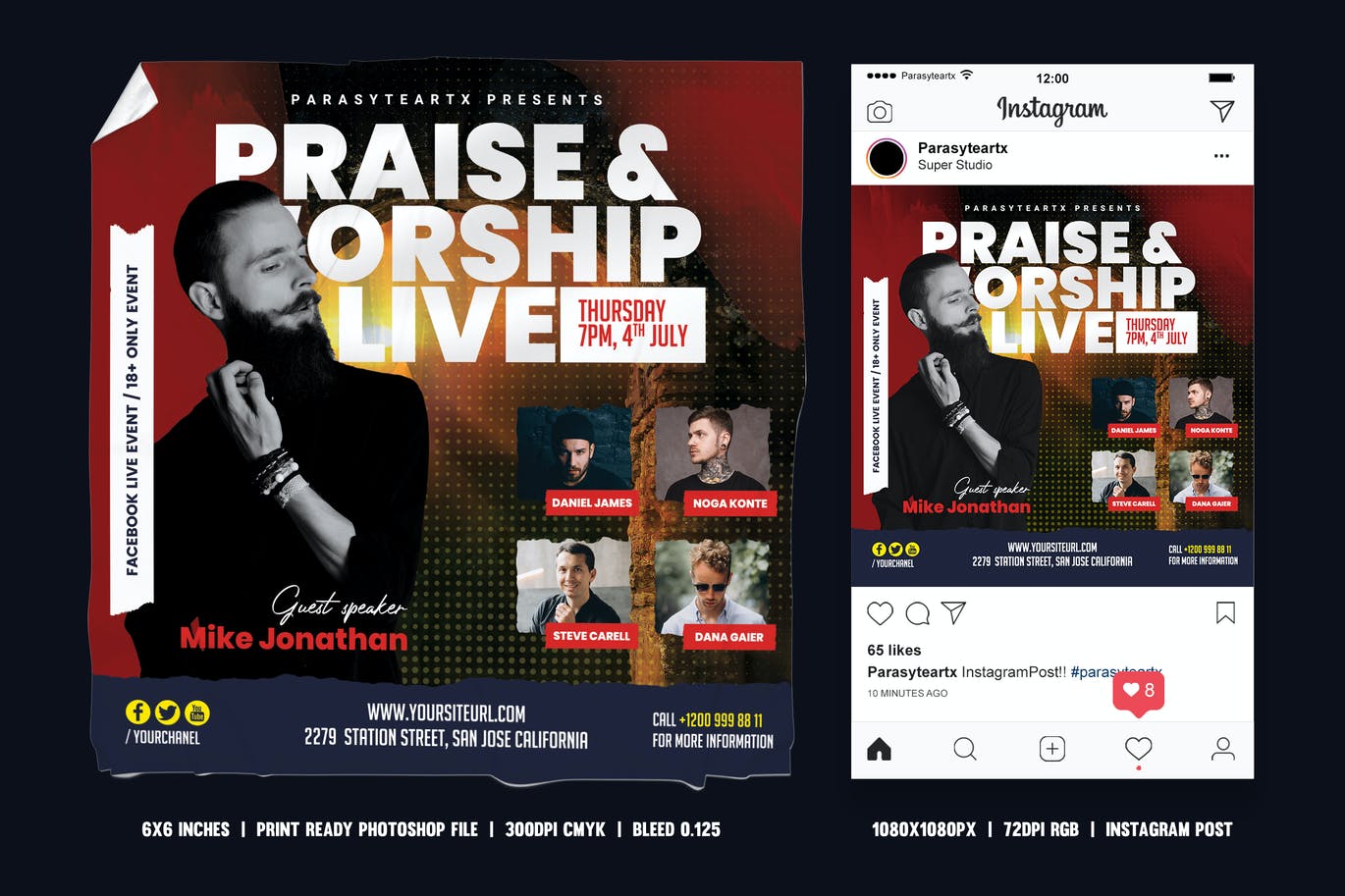 Church Square Flyer & Instagram Post