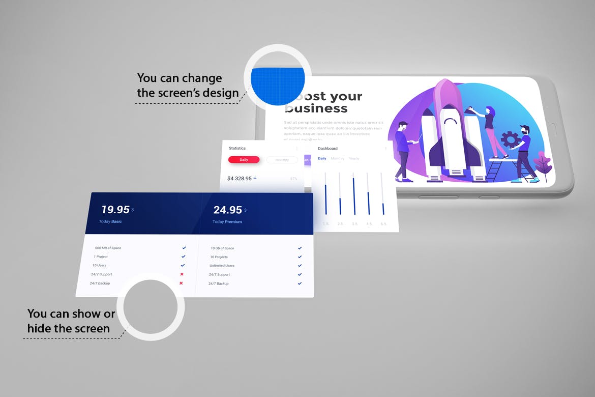 Clean Pixel 4 Mockup V.2