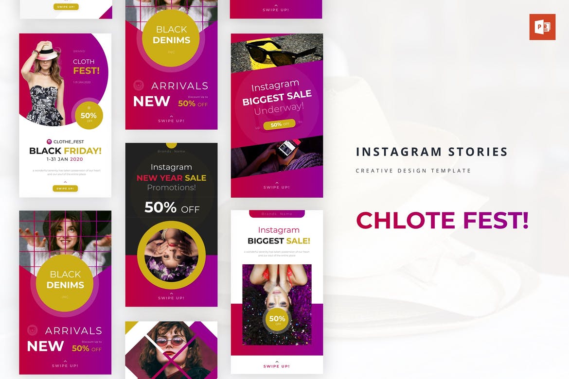 Clothe Fest Instagram Story Powerpoint Template