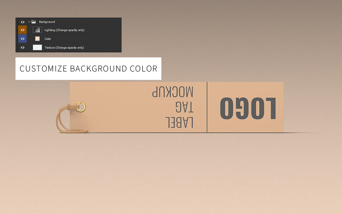 Clothes Label Tag Mockup Front Angle View