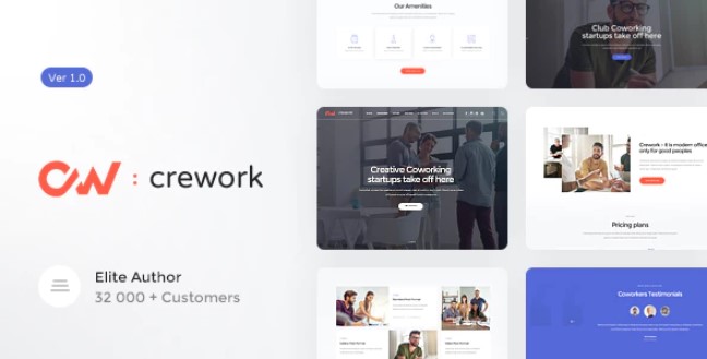 Crework v1.1.4 - Coworking WordPress Theme