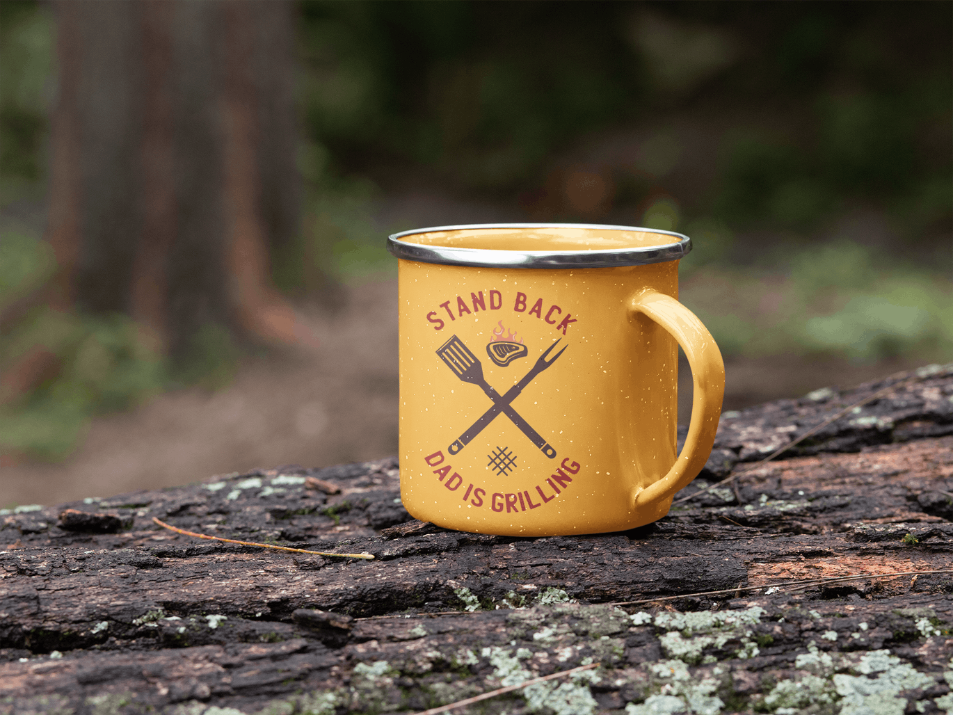 Dad Grilling BBQ Logo Design Retro Vector Badge