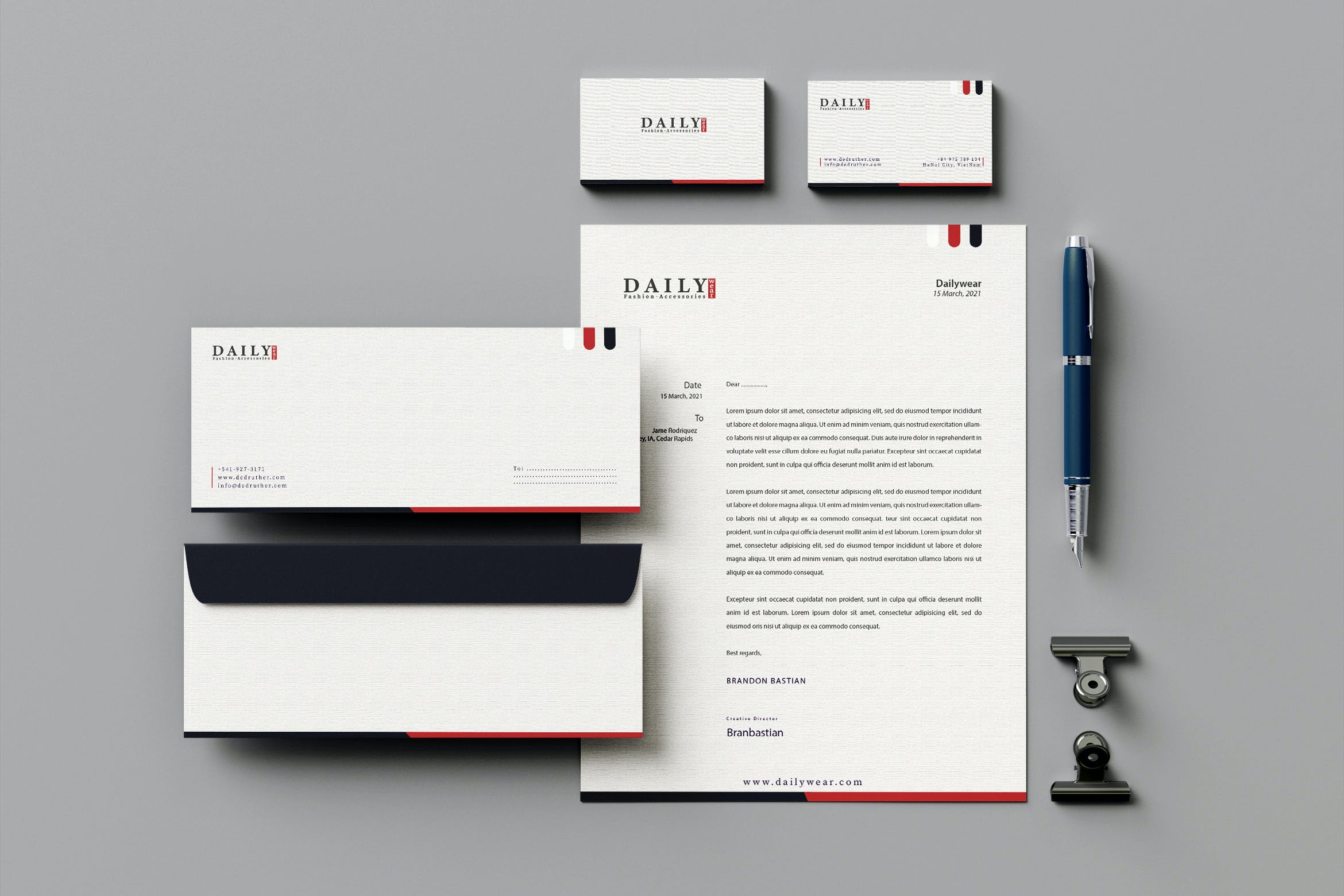 Dailywear Branding Identity & Stationery Pack